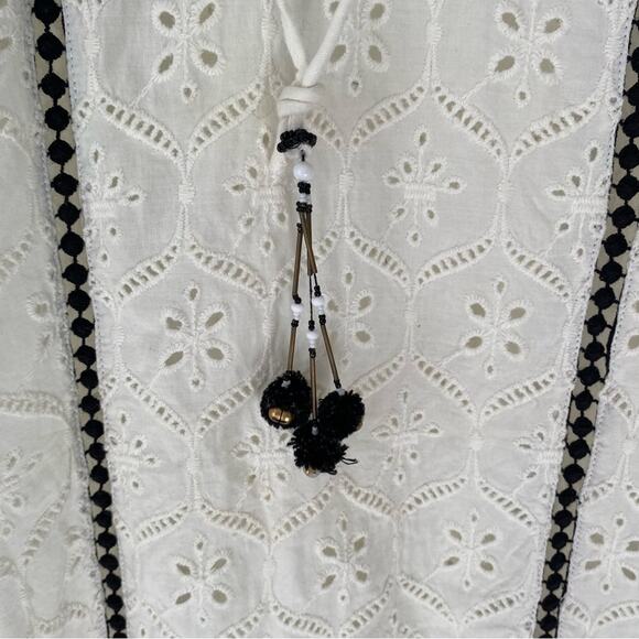 Hemant & Nandita Anthropologie Aditya Embroidered Eyelet Cover Up Swim Large - Picture 11 of 11